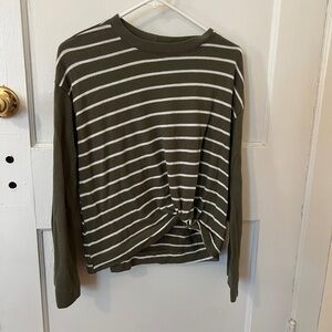 Chance or Fate Olive Striped Top